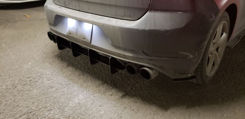 2018-2021 Volkswagen Golf GTI Mk7.5 Rear Diffuser+Rear Corner Spats ...