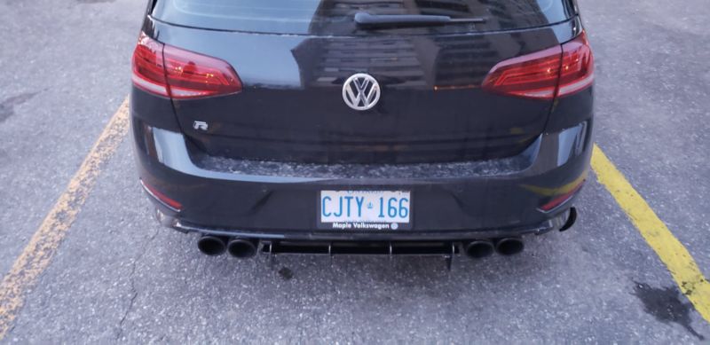 2018-2021 Volkswagen Golf R mk7.5 Rear Diffuser+Rear Corner Spats ...