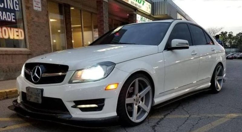 2012-2015 Mercedes Benz AMG C63 with lip Front Splitter - Ventus Autoworks