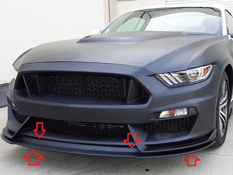 20152017 Ford Mustang gt350 Front Splitter Ventus Autoworks