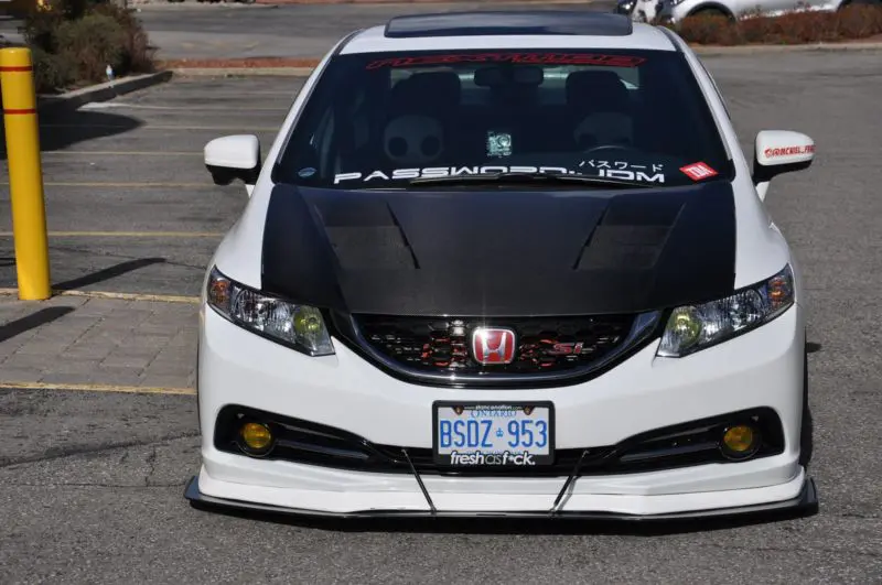 2013-2015 Honda Civic Sedan Bayson R Lip 2PC Front Splitter 2013-2015 Honda Civic Sedan Bayson R Lip 2PC Front Splitter