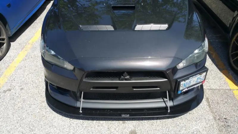 2007-2015 Mitsubishi EVO X 2PC Front Splitter 2007-2015 Mitsubishi EVO X 2PC Front Splitter