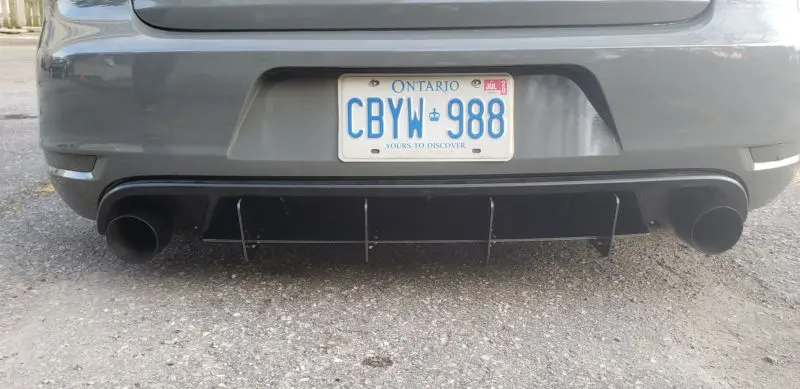 2010-2014 Volkswagen GTI MK6 Rear Diffuser+Rear Corner Spats 2010-2014 Volkswagen GTI MK6 Rear Diffuser+Rear Corner Spats