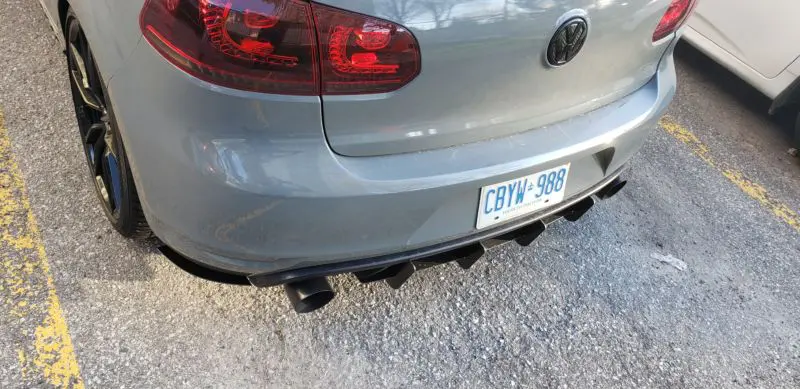 2010-2014 Volkswagen GTI MK6 Rear Diffuser+Rear Corner Spats 2010-2014 Volkswagen GTI MK6 Rear Diffuser+Rear Corner Spats