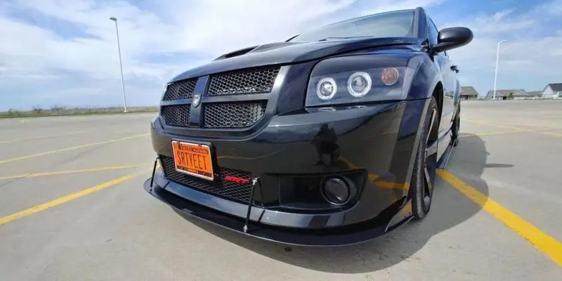 2008-2009 Dodge Caliber SRT 2PC Front Splitter 2008-2009 Dodge Caliber SRT 2PC Front Splitter