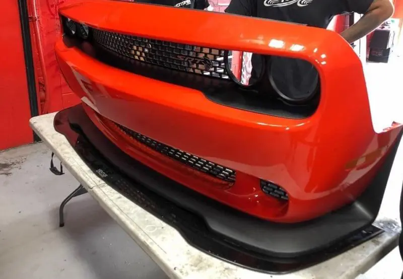 2015-2023 Dodge Challenger Hellcat 2PC Front Splitter 2015-2023 Dodge Challenger Hellcat 2PC Front Splitter