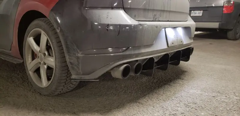2018-2021 Volkswagen Golf GTI MK7.5 Rear Diffuser+Rear Corner Spats 2018-2021 Volkswagen Golf GTI MK7.5 Rear Diffuser+Rear Corner Spats