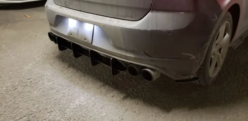 2018-2021 Volkswagen Golf GTI MK7.5 Rear Diffuser+Rear Corner Spats 2018-2021 Volkswagen Golf GTI MK7.5 Rear Diffuser+Rear Corner Spats