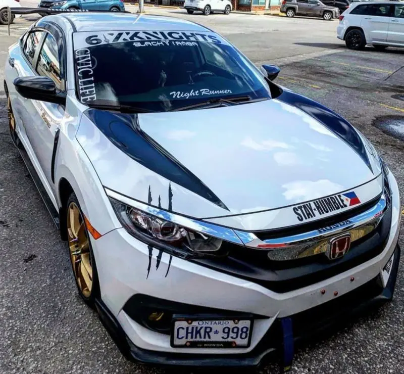 2016-2021 Honda Civic Hatchback/Sedan/Coupe 2PC Side Splitters