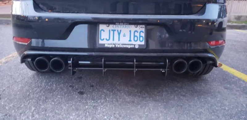 2018-2021 Volkswagen Golf R MK7.5 Rear Diffuser+Rear Corner Spats