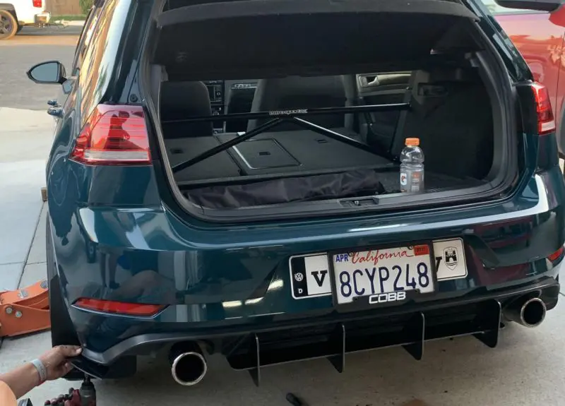 2018-2021 Volkswagen Golf GTI MK7.5 Rear Diffuser+Rear Corner Spats 2018-2021 Volkswagen Golf GTI MK7.5 Rear Diffuser+Rear Corner Spats