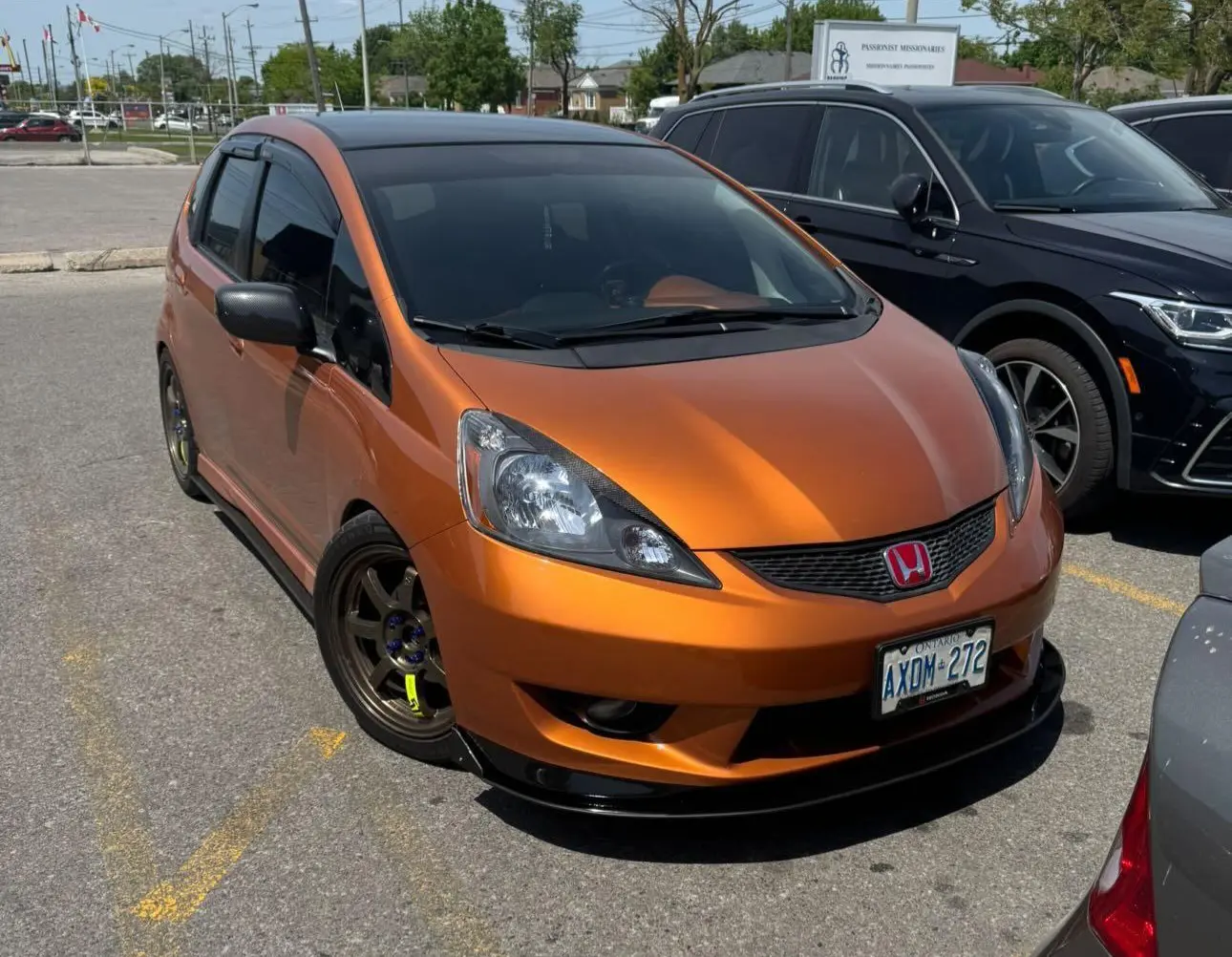 2007-2013 Honda Fit Sport 2PC Front Splitter 2007-2013 Honda Fit Sport 2PC Front Splitter